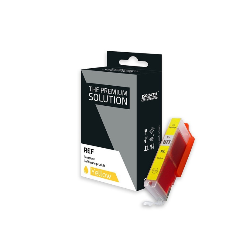 Canon C571XLY Cartouche compatible avec CLI571YXL, 0334C001 - Jaune