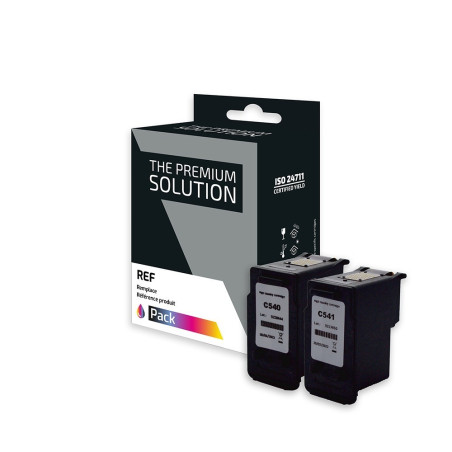 Canon C540XL/541XLv2 Pack x 2 compatible avec PG540XL, 5222B005 - CL541XL, 5226B005 - Noir + Tricolor