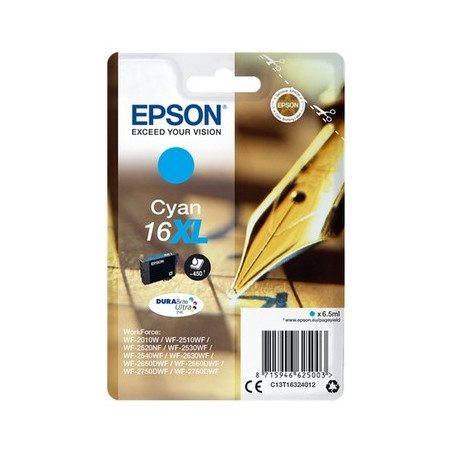 Epson E1632 Cartouche originale C13T16324012 - Cyan