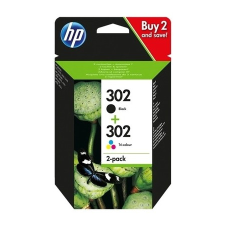 hp K302XL Pack x 2 original X4D37AE - Noir + Tricolor