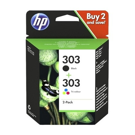 hp K303B/CL Pack x 2 original 3YM92AE - Noir + Tricolor