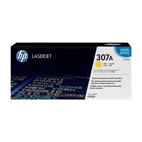 Toner authentique Hp CE742A, 307A - Jaune