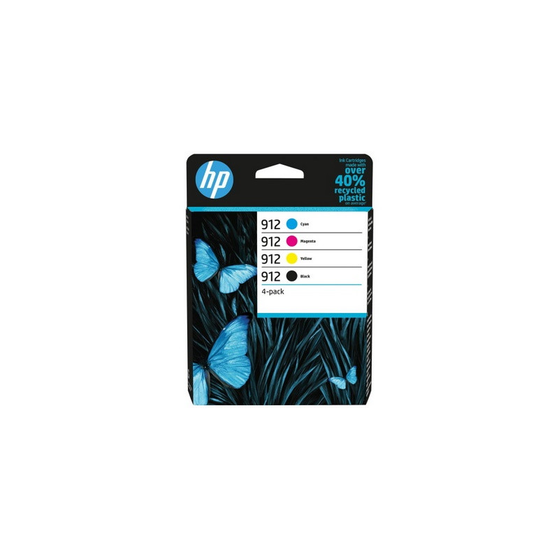 hp H912B/CL Pack x 4 original 6ZC74AE - Noir Cyan Magenta Jaune